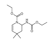 2-ethoxycarbonylamino-4,4-dimethyl-3,4-dihydro-2H-pyridine-1-carboxylic acid ethyl ester结构式