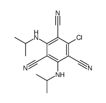 4,6-Bis(isopropylamino)-2-chlorobenzene-1,3,5-tricarbonitrile结构式