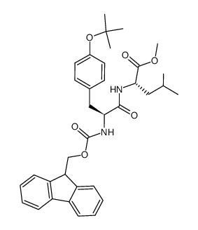 Fmoc-NH-L-Tyr(O-t-Bu)-L-Leu-OMe结构式