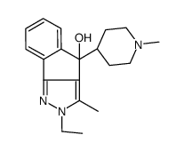 2,4-Dihydro-2-ethyl-3-methyl-4-(1-methyl-4-piperidyl)indeno[1,2-c]pyrazol-4-ol Structure