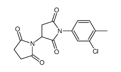 1-(3-chloro-4-methylphenyl)-3-(2,5-dioxopyrrolidin-1-yl)pyrrolidine-2,5-dione结构式