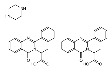 2-(4-oxo-2-phenylquinazolin-3-yl)propanoic acid,piperazine结构式