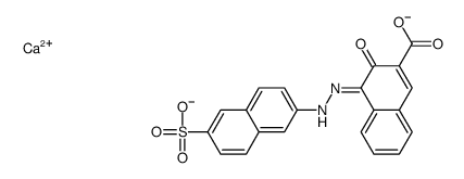 3-Hydroxy-4-(6-sulfo-2-naphtylazo)-2-naphthoic acid calcium salt结构式