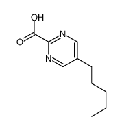 2-Pyrimidinecarboxylic acid, 5-pentyl- (9CI)结构式