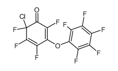 6-chloro-2,4,5,6-tetrafluoro-3-(pentafluorophenoxy)-2,4-cyclohexadien-1-one结构式