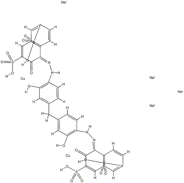 tetrasodium [mu-[[4,4'-[methylenebis[(2-hydroxy-p-phenylene)azo]]bis[3-hydroxynaphthalene-2,7-disulphonato]](8-)]]dicuprate(4-) picture
