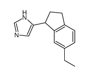 1H-Imidazole,4-(6-ethyl-2,3-dihydro-1H-inden-1-yl)-(9CI) Structure