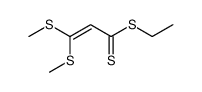 3,3-Bis(methylthio)dithioacrylsaeure-ethylester Structure