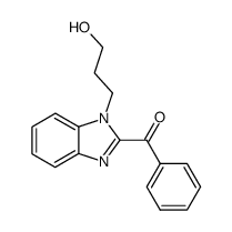 3-(2-benzoyl-benzimidazol-1-yl)-propanol结构式