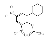 (2-cyclohexyl-4,6-dinitro-phenyl) acetate Structure