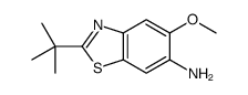 2-(tert-butyl)-5-methoxybenzo[d]thiazol-6-amine结构式