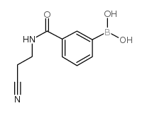 3-(2-氰基乙基甲酰氨)苯基硼酸结构式
