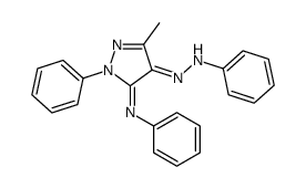 N-[(3-methyl-1-phenyl-5-phenyliminopyrazol-4-ylidene)amino]aniline Structure