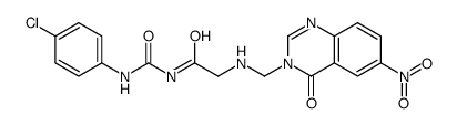 N-[(4-chlorophenyl)carbamoyl]-2-[(6-nitro-4-oxo-quinazolin-3-yl)methyl amino]acetamide picture