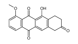 5-hydroxy-7-methoxy-1,2,3,4-tetrahydro-2,6,11-naphthacenetrione结构式