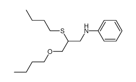 1-anilino-2-butylthio-3-butoxypropane Structure