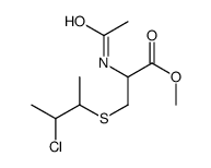 methyl 2-acetamido-3-(3-chlorobutan-2-ylsulfanyl)propanoate结构式