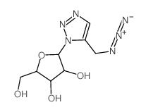 1H-1,2,3-Triazole,5-(azidomethyl)-1-b-D-ribofuranosyl-结构式