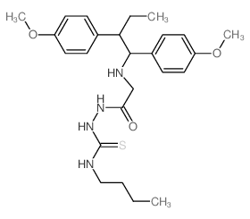 1-[[2-[1,2-bis(4-methoxyphenyl)butylamino]acetyl]amino]-3-butyl-thiourea结构式