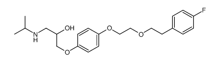 1-[4-[2-[2-(4-fluorophenyl)ethoxy]ethoxy]phenoxy]-3-(propan-2-ylamino)propan-2-ol结构式