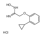 Ethanimidamide, 2-(2-cyclopropylphenoxy)-N-hydroxy-, monohydrochloride Structure