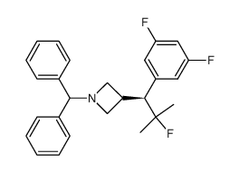 3-[(1S)-1-(3,5-difluorophenyl)-2-fluoro-2-methylpropyl]-1-(diphenylmethyl)azetidine Structure