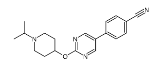 4-[2-(1-propan-2-ylpiperidin-4-yl)oxypyrimidin-5-yl]benzonitrile Structure