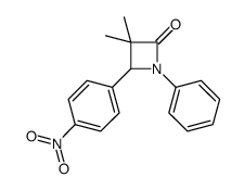 3,3-dimethyl-4-(4-nitrophenyl)-1-phenylazetidin-2-one Structure