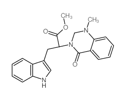 methyl 3-(1H-indol-3-yl)-2-(1-methyl-4-oxo-2H-quinazolin-3-yl)propanoate Structure