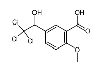 2-methoxy-5-(2,2,2-trichloro-1-hydroxy-ethyl)-benzoic acid Structure