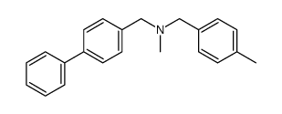 methyl-(4-methyl-benzyl)-(4-phenyl-benzyl)-amine结构式