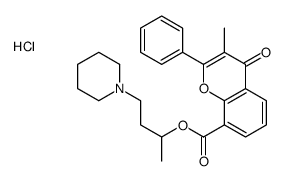 1-Methyl-3-(N-piperidino)propyl 3-methylflavone-8-carboxylate hydrochl oride hemihydrate结构式