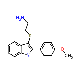 2-{[2-(4-Methoxyphenyl)-1H-indol-3-yl]sulfanyl}ethanamine结构式