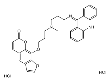 9-[3-[3-(acridin-9-ylamino)propyl-methylamino]propoxy]furo[3,2-g]chromen-7-one,dihydrochloride结构式