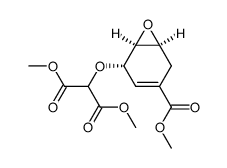methyl (1β,6β)-2β-(bis(methoxycarbonyl)methoxy)-7-oxabicyclo(4.1.0)hept-3-ene-4-carboxylate结构式