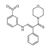 1-morpholin-4-yl-3-(3-nitroanilino)-2-phenylprop-2-ene-1-thione结构式