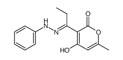 4-hydroxy-6-methyl-3-(1-(2-phenylhydrazono)propyl)-2H-pyran-2-one结构式
