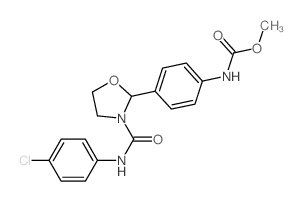 methyl N-[4-[3-[(4-chlorophenyl)carbamoyl]oxazolidin-2-yl]phenyl]carbamate结构式