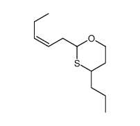 2-pentenyl-4-propyl-1,3-oxathiane (mixture of isomers) structure