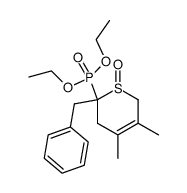 (2-Benzyl-4,5-dimethyl-1-oxo-1,2,3,6-tetrahydro-1λ4-thiopyran-2-yl)-phosphonic acid diethyl ester Structure