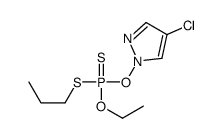 (4-chloropyrazol-1-yl)oxy-ethoxy-propylsulfanyl-sulfanylidene-λ5-phosphane结构式
