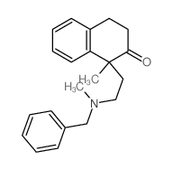 1-[2-(benzyl-methyl-amino)ethyl]-1-methyl-tetralin-2-one structure