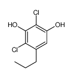 2,4-dichloro-5-propylbenzene-1,3-diol结构式