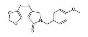 7-(4-methoxybenzyl)-6,7-dihydro[1,3]dioxolo[4,5-e]isoindol-8-one结构式