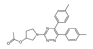 1-[5,6-bis(4-methylphenyl)-1,2,4-triazin-3-yl]-3-pyrrolidinol, acetate (ester)结构式