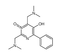 2,6-bis[(dimethylamino)methyl]-1-oxido-4-phenylpyrimidin-1-ium-5-ol结构式