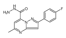 Pyrazolo[1,5-a]pyrimidine-7-carboxylic acid, 2-(4-fluorophenyl)-5-methyl-, hydrazide结构式