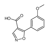 5-(3-methoxyphenyl)-1,2-oxazole-4-carboxylic acid结构式