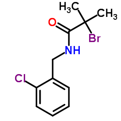 2-Bromo-N-(2-chlorobenzyl)-2-methylpropanamide Structure