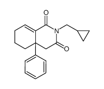 N-cyclopropylmethyl-4a-phenyl-1,3-diketo-1,2,3,4,4a,5,6,7-octahydroisoquinoline结构式